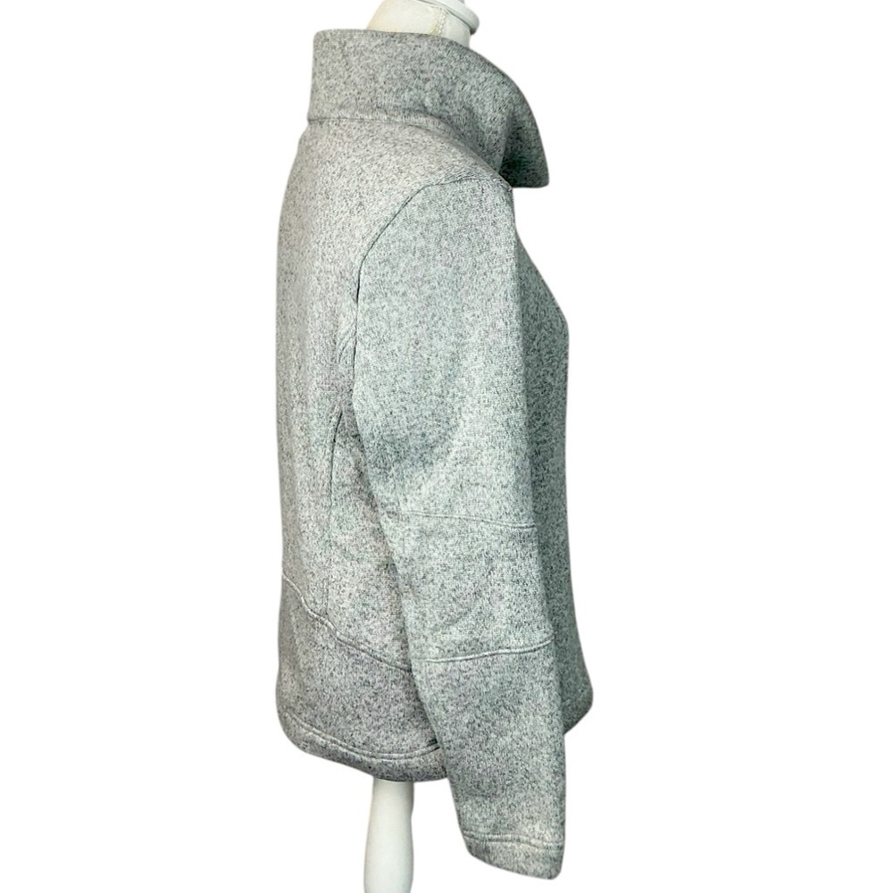 Go Warm Moto Jacket Women Heather Gray Asymmetrical Metal Zip Pockets Zip Up M - Picture 4 of 16